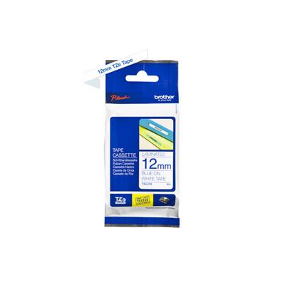Brother printlintcassette TZE-233 wit/blauw 12 mm - thumbnail