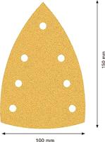 Bosch Accessories 2608901642 Schuurpapier voor multischuurmachine Korrelgrootte (num) 80 (l x b) 150 mm x 100 mm 50 stuk(s) - thumbnail