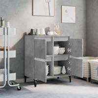 Dressoir 60x35x70 cm bewerkt hout betongrijs - thumbnail