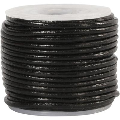 Creativ Company Leerkoord, dikte 1 mm, zwart, 10 m/ 1 rol