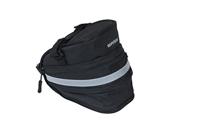 Basil mada zadeltas - compact, zwart, 1l, klittenband, fietsaccessoire - thumbnail