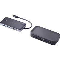 Renkforce RF-HUB-810 USB-C dockingstation Geschikt voor merk (dockingstation): Universeel Draadloze beeldoverdracht, Geïntegreerde kaartlezer - thumbnail