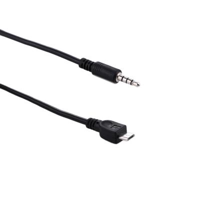 3.5mm Male naar Micro USB Male Audio AUX Kabel, Lengte: over 40cm(zwart)