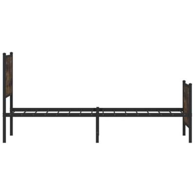 Bedframe zonder matras metaal gerookt eikenkleurig 107x203 cm