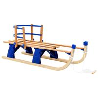 VidaXL Sneeuwslee met rugleuning inklapbaar 119 cm hout - thumbnail