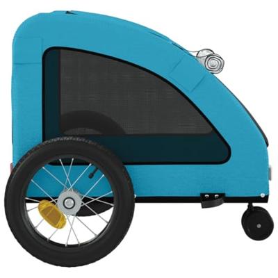 Hondenfietstrailer oxford stof en ijzer blauw - thumbnail