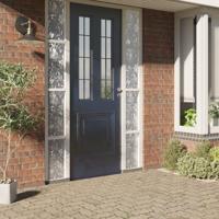 Raamfolies 4 st mat bloemenpatroon PVC - thumbnail