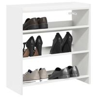 VidaXL Schoenenrek 60x25x62 cm bewerkt hout wit - thumbnail
