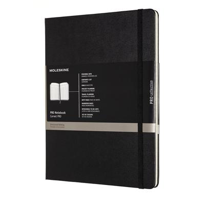 Moleskine notitieboek professional, ft 19 x 25 cm, gelijnd, harde cover, 189 blad, zwart Moleskine notitieboek professional, ft 19 x 25 cm, gelijnd, harde cover, 189 blad, zwart