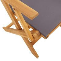 3-delige Bistroset stof en massief hout antracietkleurig - thumbnail