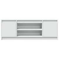 Tv-meubel met LED 139,5x34x50 cm bewerkt hout wit - thumbnail