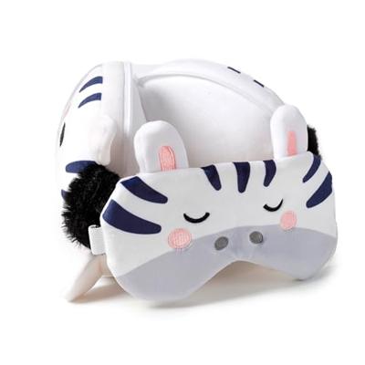 Relaxeazzz Adoramals Bali de Zebra Rond Reiskussen & Slaapmasker