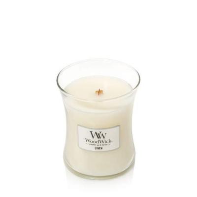 WoodWick linen medium candle - thumbnail