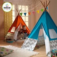KidKraft 223 Luxe turquoise speelwigwam voor kinderen, 162 cm hoog, voor binnen en buiten - thumbnail