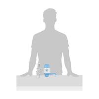 Water automaat Gourmet Kitchen Blauw Blauw/Wit Polypropyleen Handboek - thumbnail