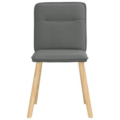 Eetkamerstoelen 4 st stof donkergrijs