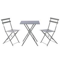 Tafel met twee stoelen Home ESPRIT Groen Metaal 60 x 60 x 71 cm - thumbnail