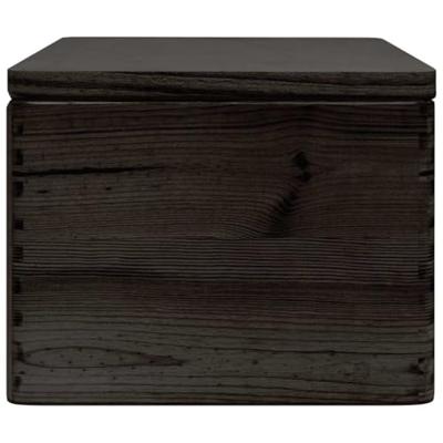 VidaXL Houten kist met deksel 40x30x23 cm massief grenenhout zwart