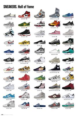 Poster Sneakers Hall of Fame 61x91,5cm Poster Sneakers Hall of Fame 61x91,5cm