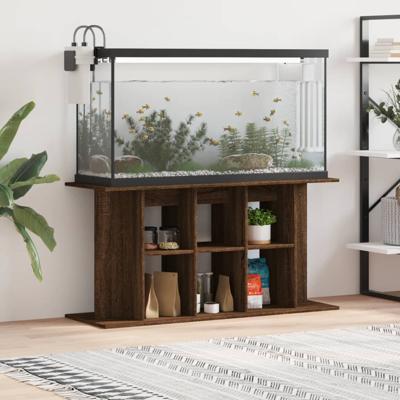 Aquariumstandaard 120x40x60 cm bewerkt hout bruineikenkleurig