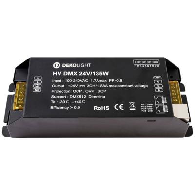 Deko Light BASIC, DIM, CV, HV DMX LED-transformator Constante spanning 0 mA - 5.63 A 24 V/DC 1 stuk(s) Deko Light BASIC, DIM, CV, HV DMX LED-transformator Constante spanning 0 mA - 5.63 A 24 V/DC 1 stuk(s)