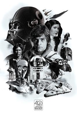 Poster Star Wars - 40th Anniversary Montage 61x91,5cm Poster Star Wars - 40th Anniversary Montage 61x91,5cm