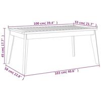 Tuintafel 100x55x45 cm massief acaciahout - thumbnail