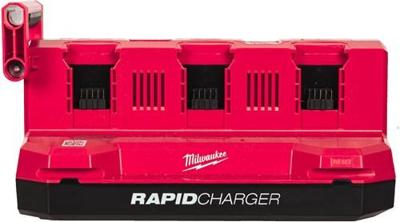 Milwaukee m18 mpc6 m18™ mobiele packout™ 6 bay snellader - 4932498551 Milwaukee m18 mpc6 m18™ mobiele packout™ 6 bay snellader - 4932498551