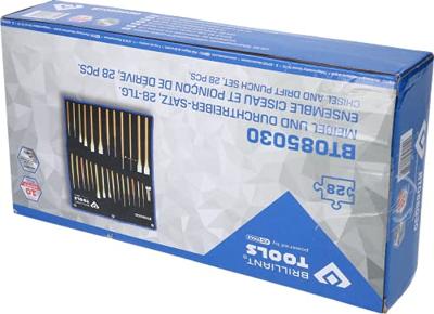 Brilliant Tools Beitel en doordrijkset, 28-delig BT085030