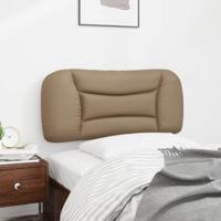 Hoofdbordkussen 80 cm kunstleer cappuccinokleurig - thumbnail