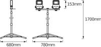 LEDVANCE LED WORKLIGHT 2x20W 840 TRIPOD LED-bouwlamp 40 W 3600 lm Koudwit - thumbnail
