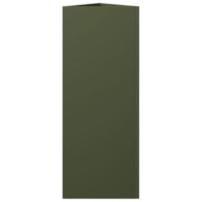 Plantenbak driehoek 30x26x75 cm staal olijfgroen Plantenbak driehoek 30x26x75 cm staal olijfgroen