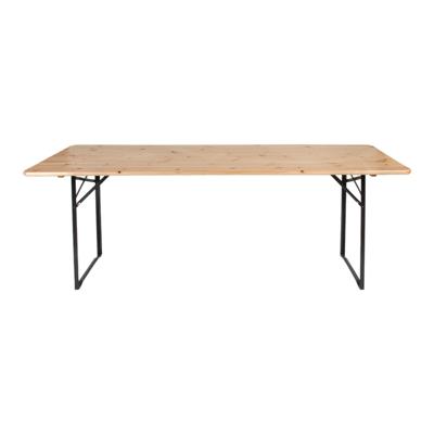Inklapbare houten tafel H 75,5 x 220 x 70 cm