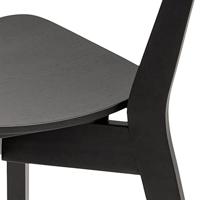 Lisomme Jade Houten Eetkamerstoel Zwart - thumbnail