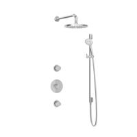 Hotbath Buddy - Inbouw Regendoucheset - 2 Stopkranen - Thermostatisch - Wandarm 35 cm - Hoofddouche 250 mm - Ronde Handdouche 3 Standen - Glijstang 900 mm - Waterbesparend - V01 - thumbnail
