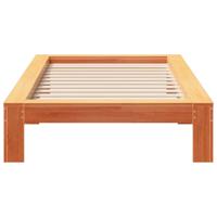 Bedframe zonder matras massief grenenhout wasbruin 100x200 cm - thumbnail