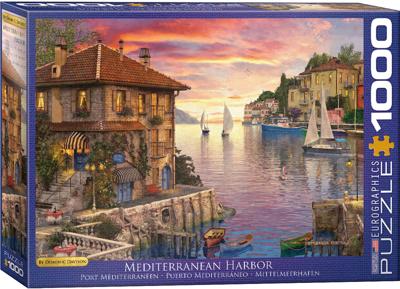 Mediterranean Harbor - Dominic Davison (1000 Stukjes) - Puzzel;Puzzel (0628136609623)