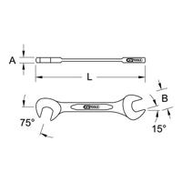 KS Tools 963.7122 963.7122 Dubbele steeksleutel Sleutelbreedte (metrisch) 6 mm - thumbnail