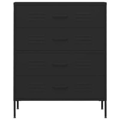 Ladekast 80x35x101,5 cm staal zwart