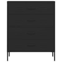 Ladekast 80x35x101,5 cm staal zwart - thumbnail