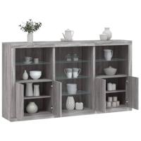Dressoir met LED-verlichting 181,5x37x100 cm grijs sonoma eiken - thumbnail