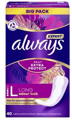 Always Always Slipeinlage Expert Daily Protect Long met Licht Geur BigPack 40