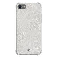 iPhone SE (2020/2022) / 8 / 7 shockproof hoesje - Abstract beige waves - thumbnail