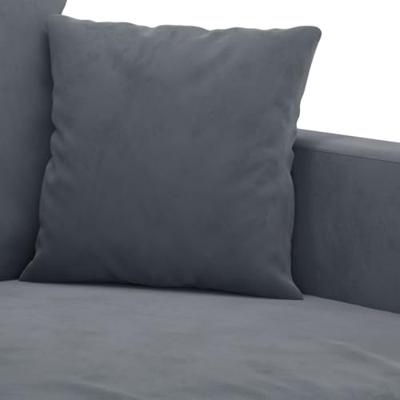 Tweezitsbank 140 cm fluweel donkergrijs - thumbnail