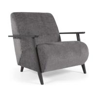 Kave Home Meghan fauteuil Grey zwart - thumbnail