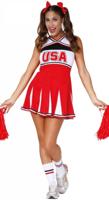 USA Cheerleader outfit dames - thumbnail