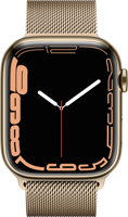 Apple Watch 7 LTE MKJY3FD/A - roestvrij staal, Milanese lus, 45 mm - goud - thumbnail