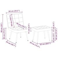 Relaxstoel met voetenbank fluweel wijnrood - thumbnail