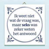 Tegeltje Ik weet niet wat de vraag was - thumbnail