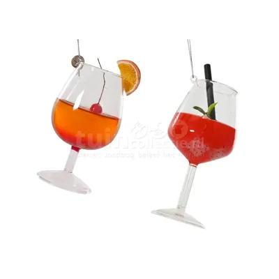 Kerstornament Cocktail 14cm Assorti 1st
